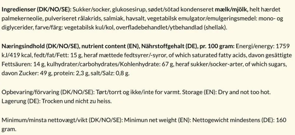 Bagsværd Lakrids Salmiak, 160 gr.