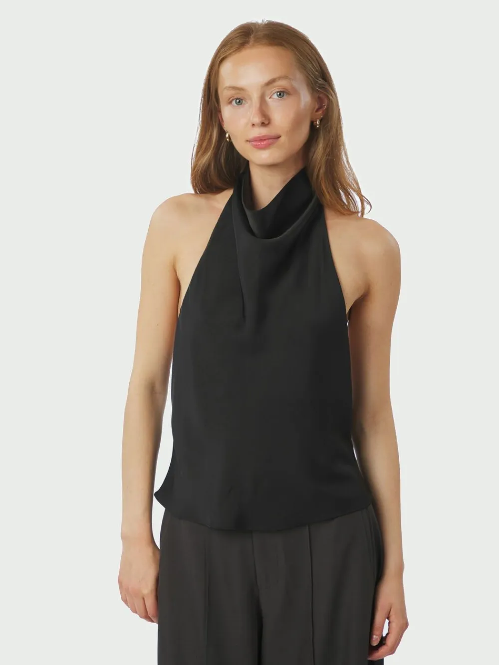 Neo Noir Sania Heavy Satin Top Black Discount