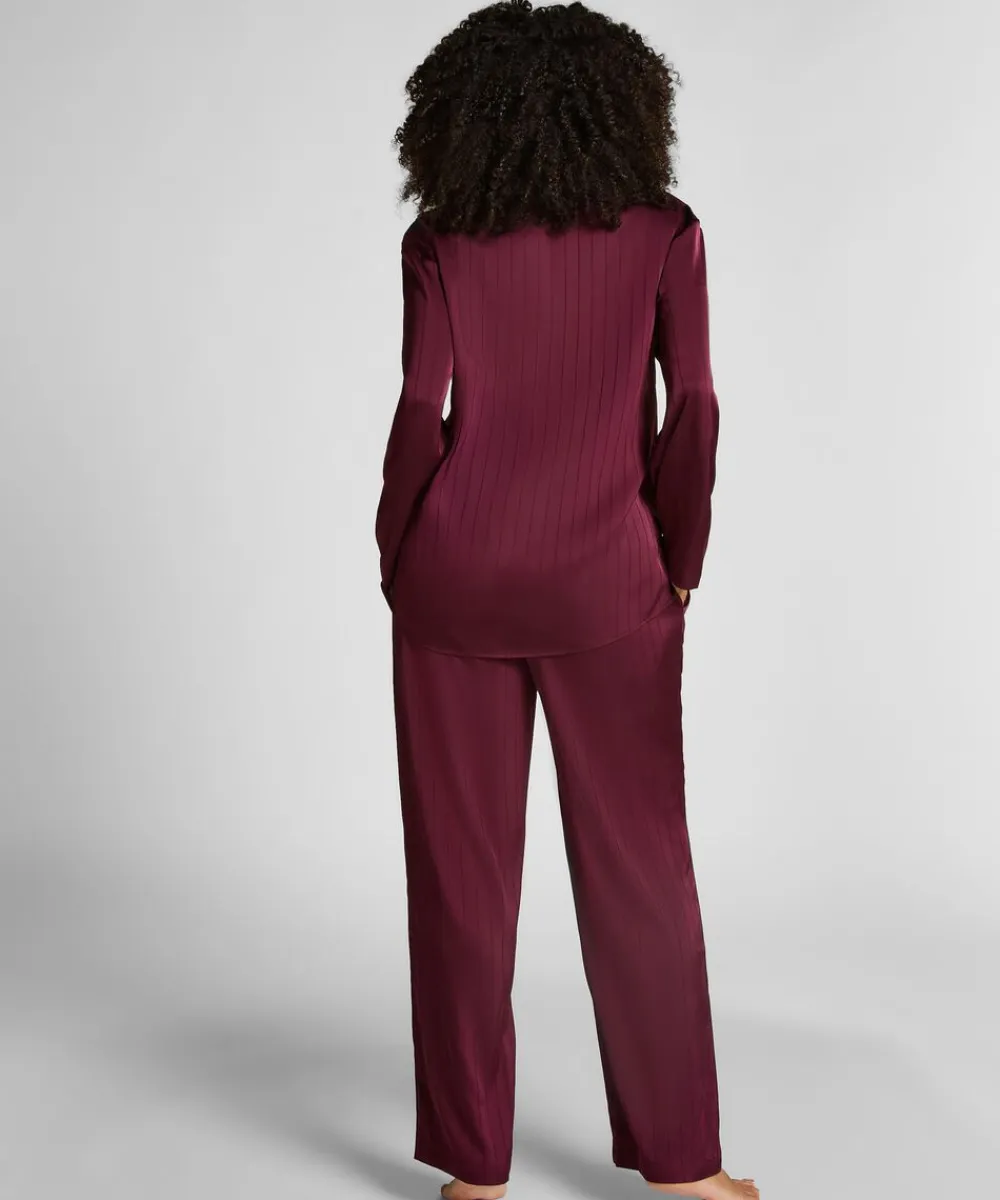 Hunkemöller Satin Pinstripe Jacket Purple Hot