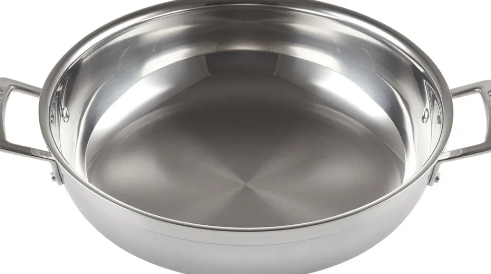 Le Creuset Sautergryde m/ låg 3-ply rustfrit stål