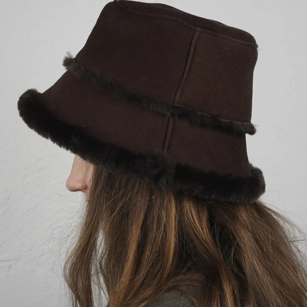 SEMERU - DOUBLE FACE SHEARLING BUCKET HAT>Lovelies Sale