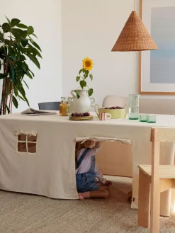 Børn Ferm Living Settle Table Cloth House - Off-white