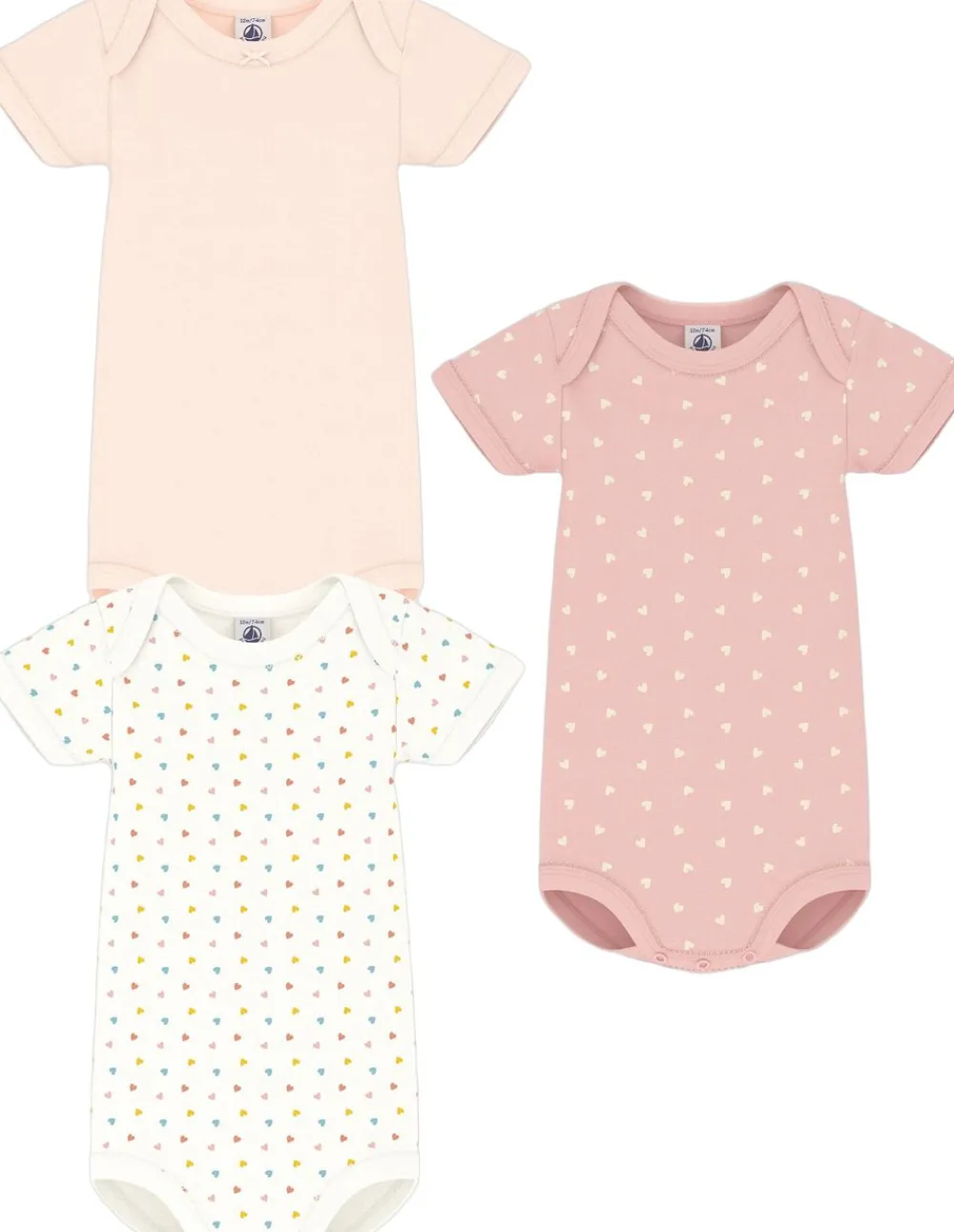 Børn Petit Bateau SHORT SLEEVE BODYSUIT 3M
