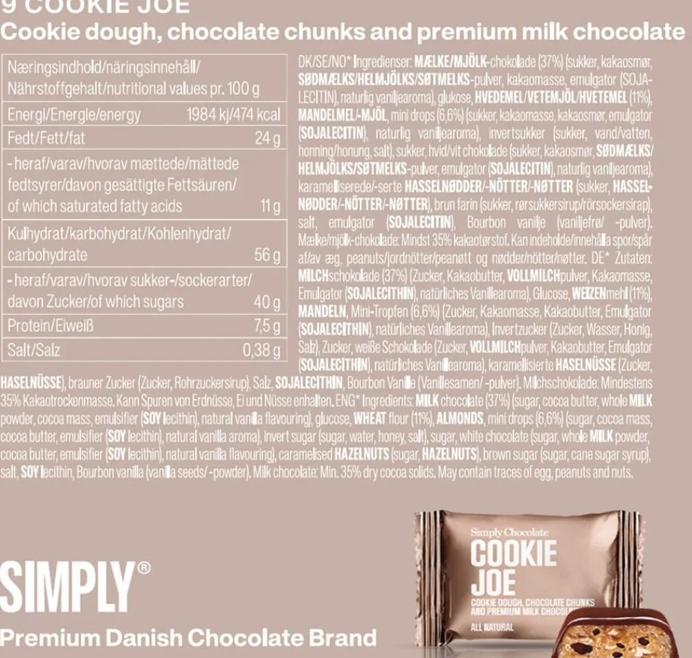 Simply Chocolate Simply® COOKIE JOE chokoladeæske (90g) Discount