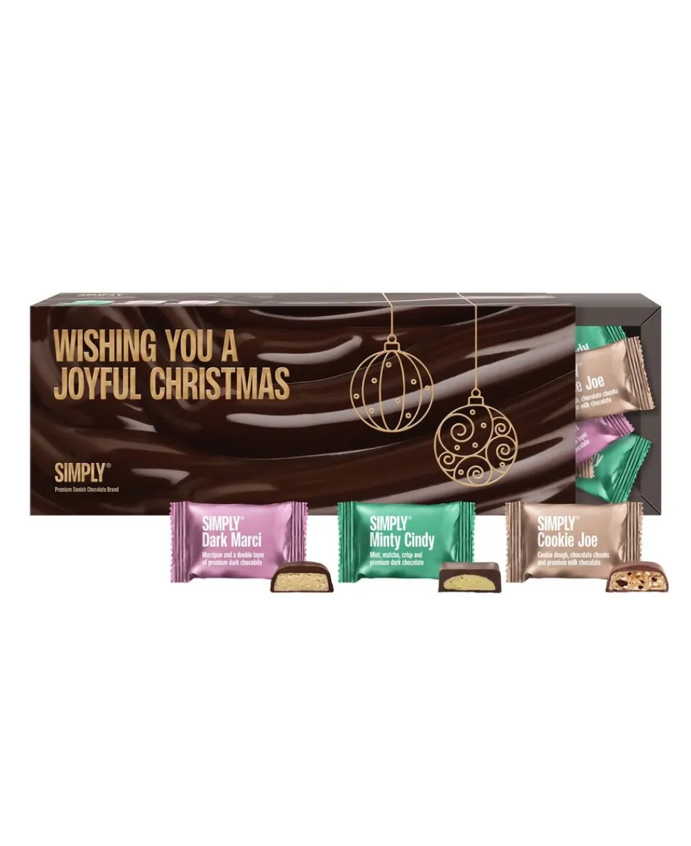 Simply® JOYFUL CHRISTMAS chokoladeæske (500g)>Simply Chocolate Clearance
