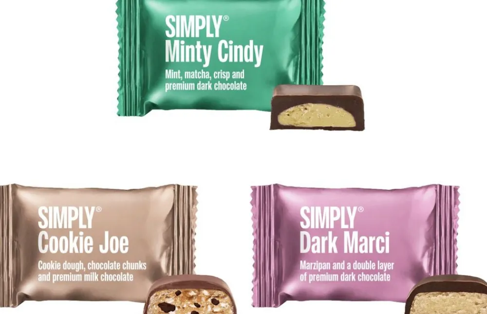 Simply® JOYFUL CHRISTMAS chokoladeæske (500g)>Simply Chocolate Clearance