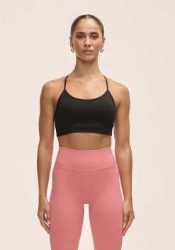 Casall Sleek Strappy Sports BH Sort Discount