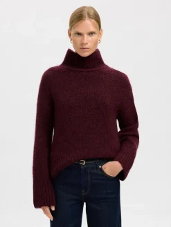 Dame Selected SLFGABRIELLA LS KNIT HIGH NECK NOOS