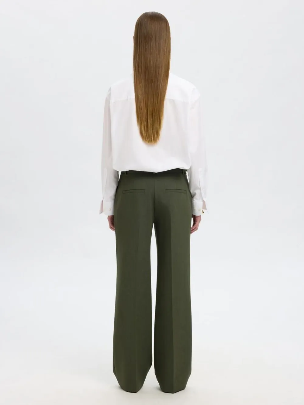 Selected SLFRITA MW WIDE PANT MEL NOOS Deep depths/melange Discount