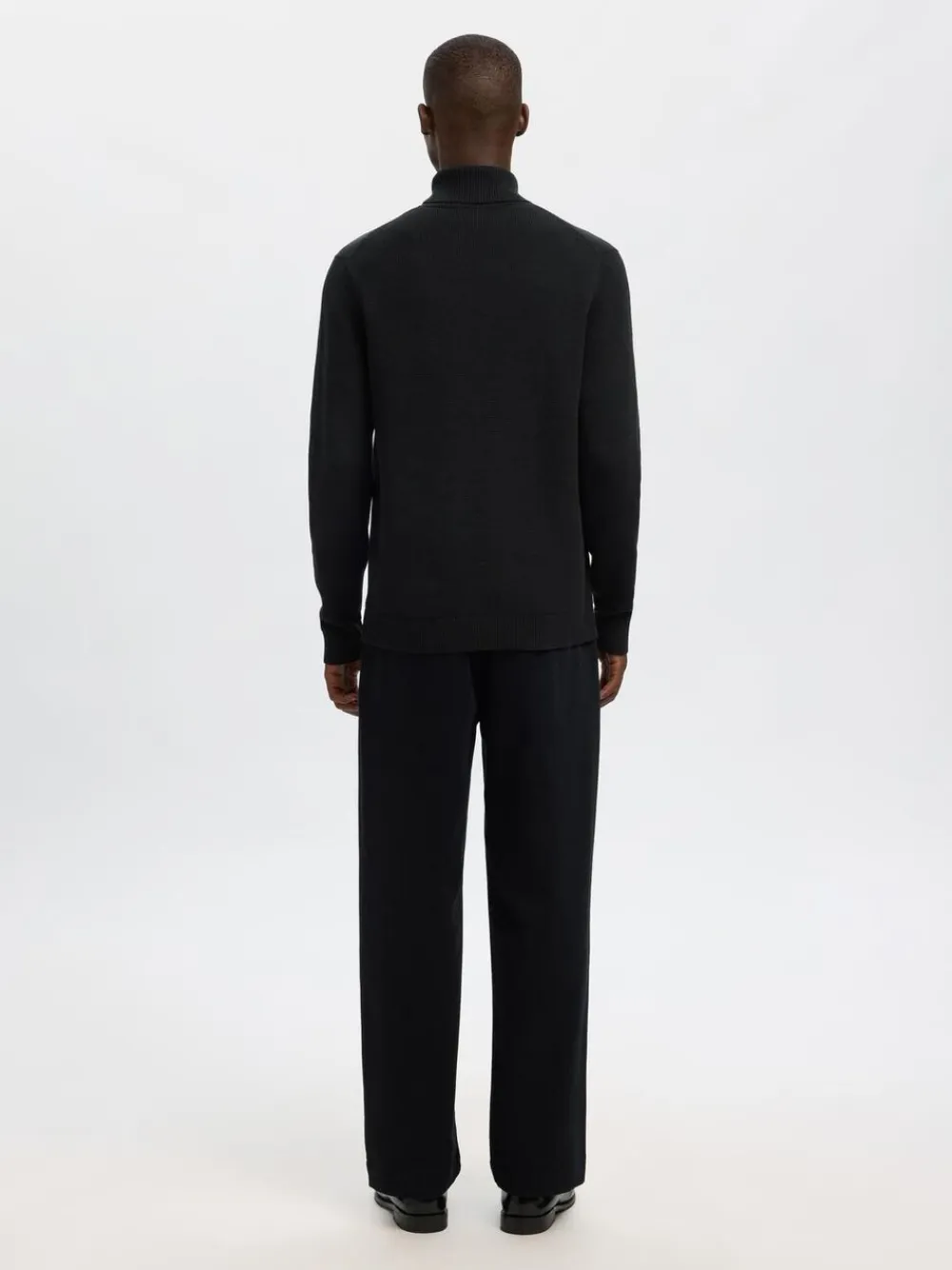 Selected SLHDANE LS KNIT STRUCTURE ROLL NECK