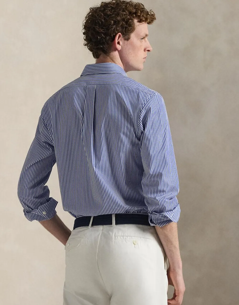 Polo Ralph Lauren Slim Fit Striped Stretch Poplin Shirt Blue/white bengal stripe Clearance