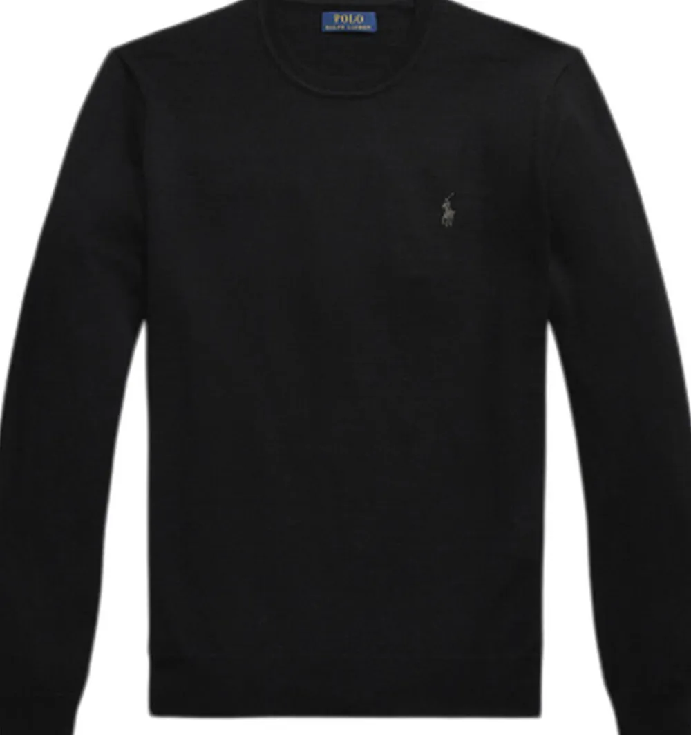 Polo Ralph Lauren Slim Fit Washable Wool Crewneck Sweater Sort Discount