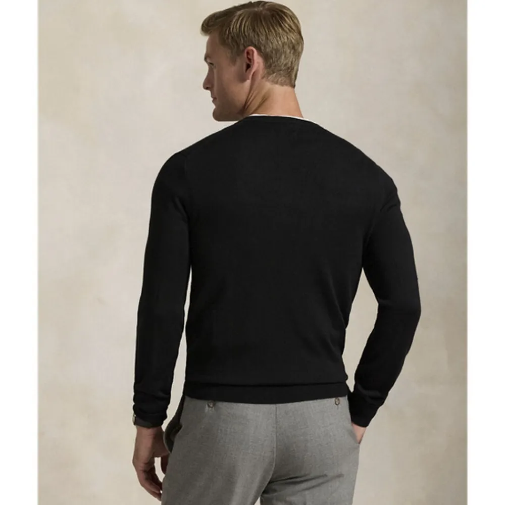 Polo Ralph Lauren Slim Fit Washable Wool Crewneck Sweater Sort Discount