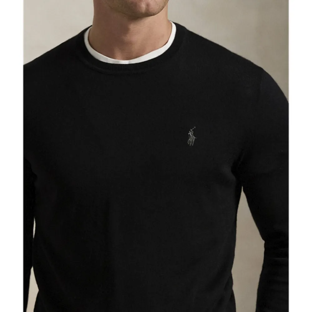 Polo Ralph Lauren Slim Fit Washable Wool Crewneck Sweater Sort Discount