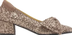 ANGULUS Sløjfepump i funklende glitter 3297/3232 clay glitter/clay New