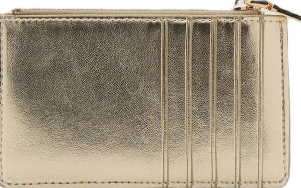 MANGO Small quilted wallet Gold Clearance