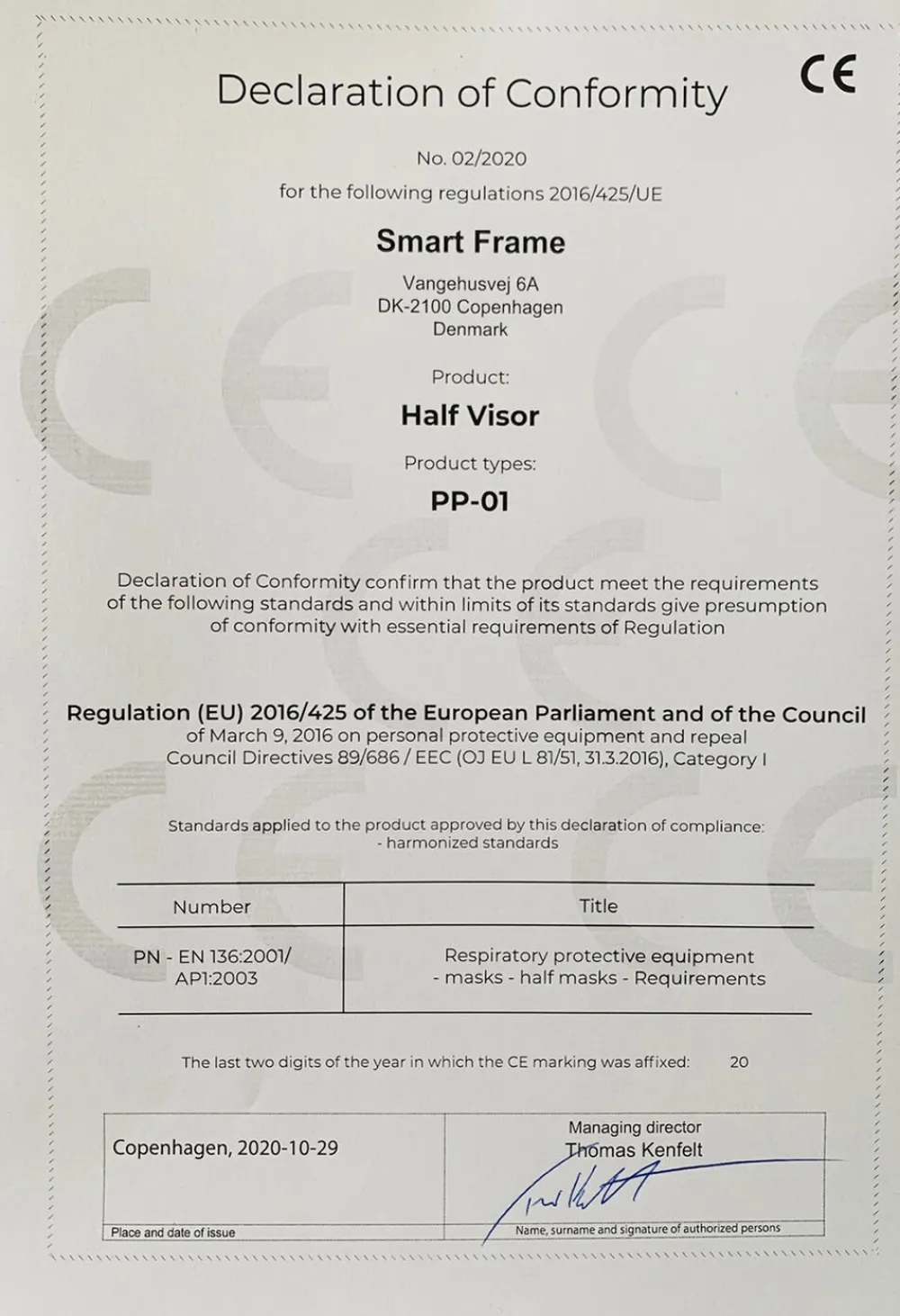 Dame Smart frame - My Mask 3 stk.