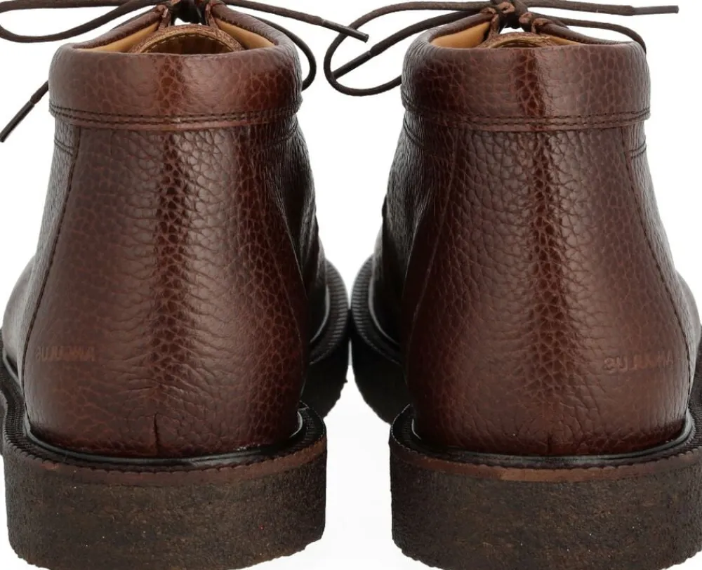 ANGULUS Snøresko med dekorativ rand 2505 dark brown Hot