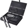 Gense Steakbestik/grillbestik Old Farmer black 8 dele Sort/Stål Hot