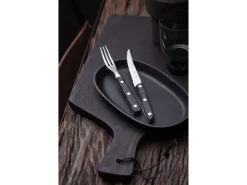 Gense Steakbestik/grillbestik Old Farmer black 8 dele Sort/Stål Hot