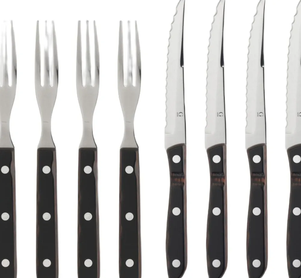 Gense Steakbestik/grillbestik Old farmer classic 8 dele Træ/Stål