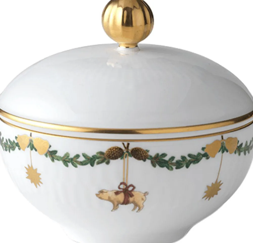 Stjerne Riflet Jul 15 cl. skål med låg>Royal Copenhagen Online