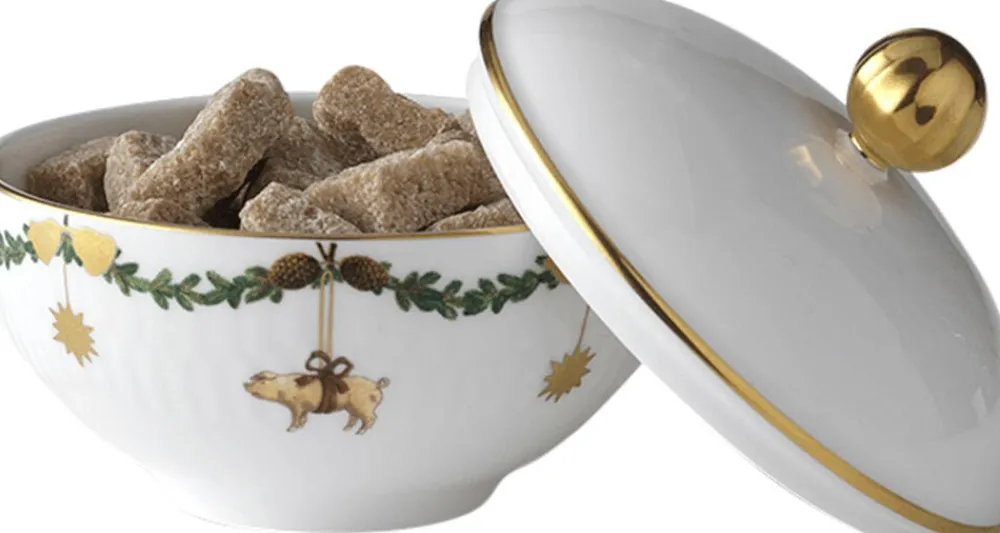 Stjerne Riflet Jul 15 cl. skål med låg>Royal Copenhagen Online