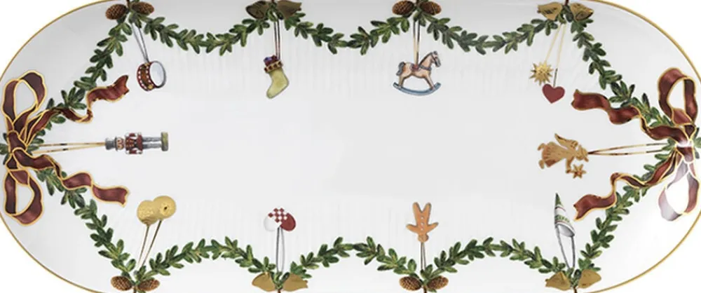 Royal Copenhagen Stjerne Riflet Jul 39 cm. fad Best
