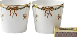 Stjerne Riflet Jul 7 cm. skåle 2 stk.><noscript><img width=