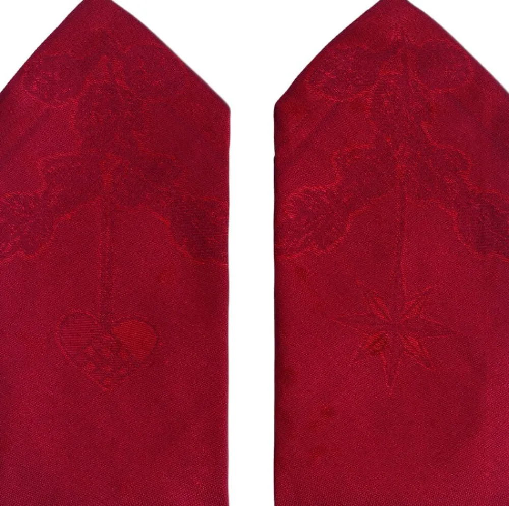 Royal Copenhagen Stjerne Riflet serviet rød 2pk