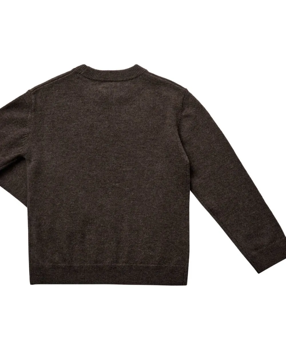 Magasin du Nord Collection Strikka RWS wool & cashmere pullover Dark brown melange New