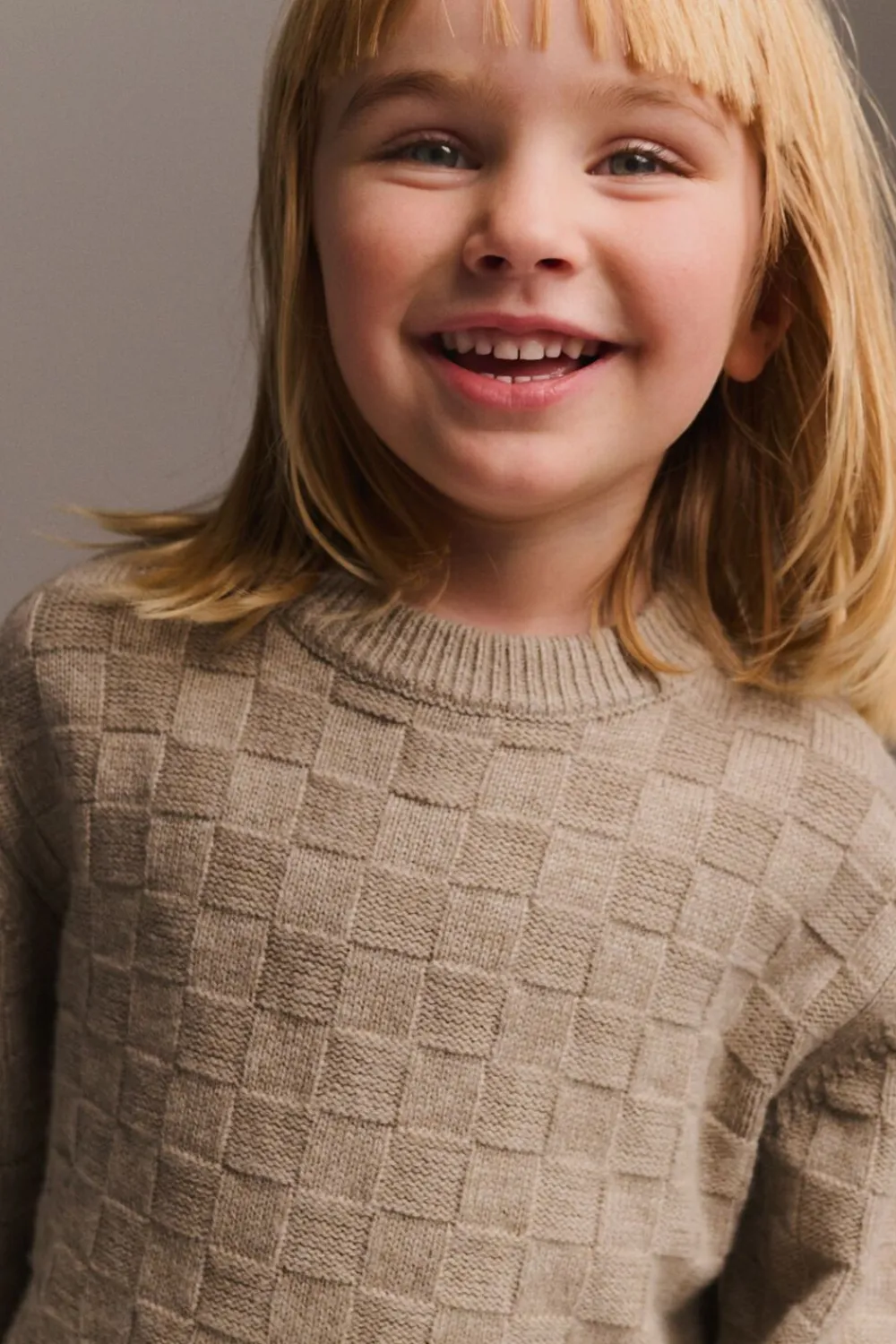 Børn Magasin du Nord Collection Strikka RWS wool & cashmere pullover med struktur