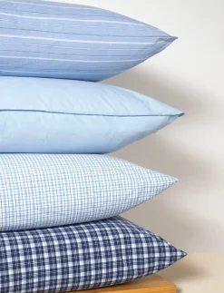 Magasin du Nord Collection Stripe washed percale Blue/white New