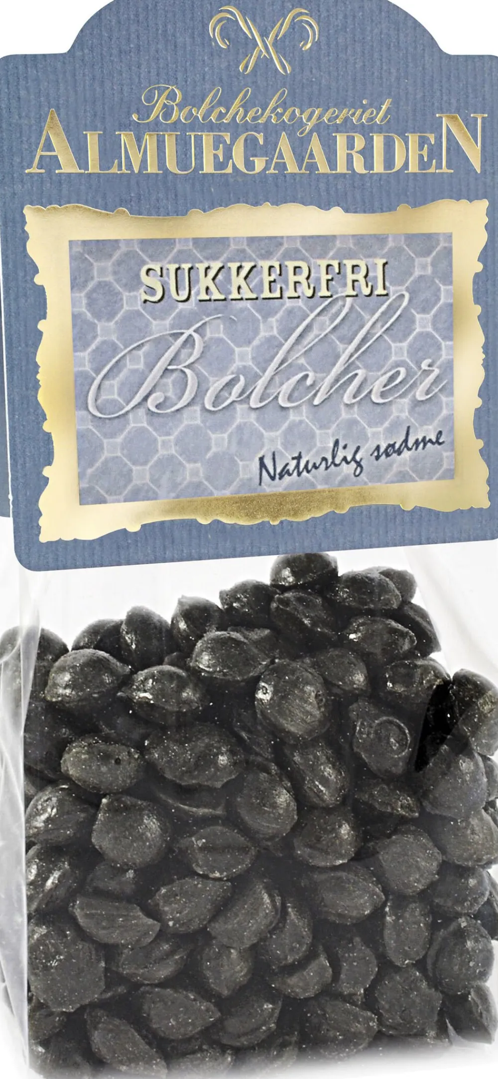 Almuegaarden Sukkerfri Spejderhagl bolcher med smag af lakrids og salmiak Sale
