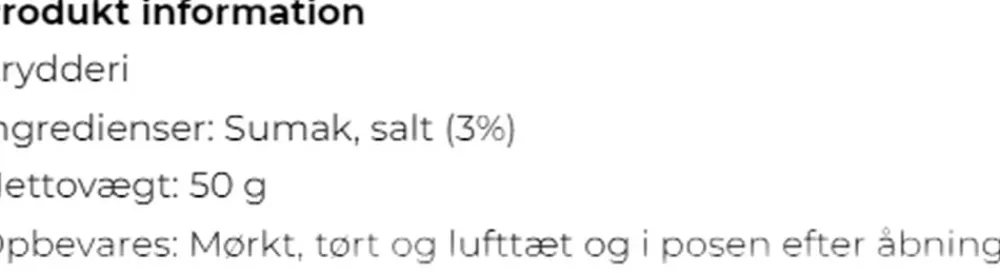 Mill & Mortar Sumak, øko, 50 g Online
