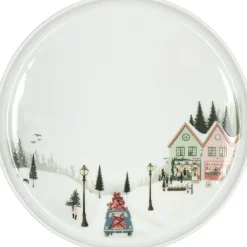 Pillivuyt Tallerken flad lige kant Vinter 20 cm Hvid Ovnfast porcelæn Best