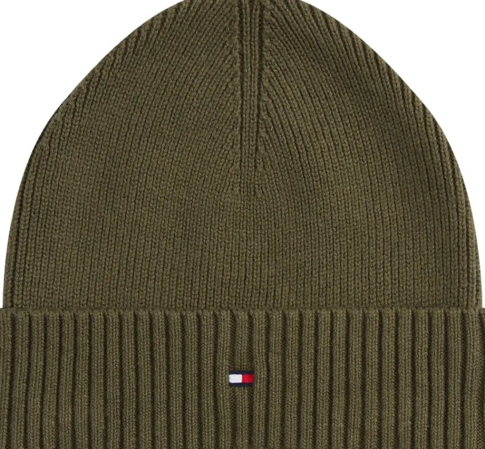 Tommy Hilfiger TH FLAG PIMA COTTON BEANIE Foxhunt green New