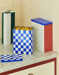 Hay Tin Container-Slim-Green and off-wh Outlet