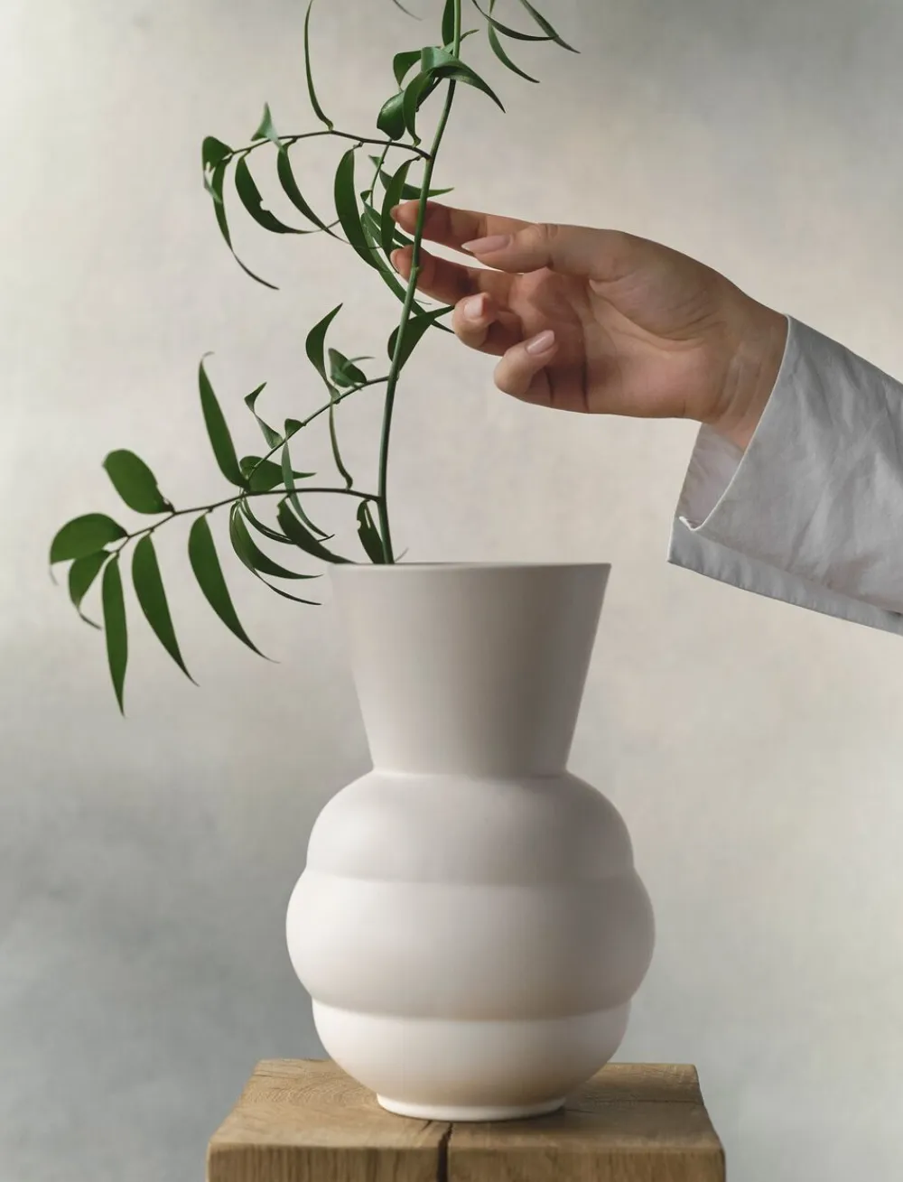 Knabstrup Keramik Tortus Archie vase No1 white