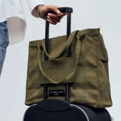 Dame Sif Jakobs Jewellery TOTE BAG KHAKI GREEN