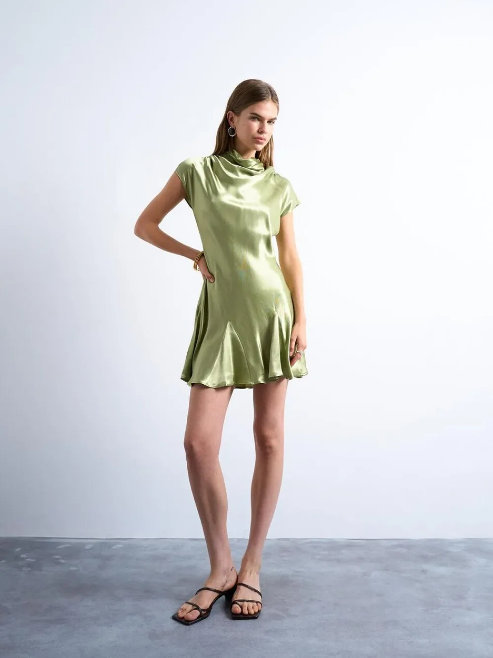 TSMILLA SS O-NECK MINI DRESS WVN>Topshop Hot