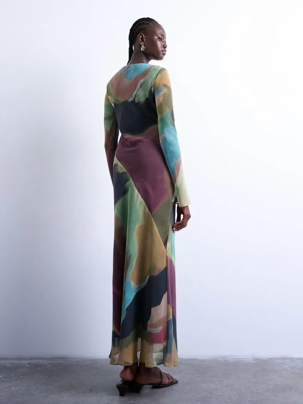 Topshop TSSOFIE LS DRESS Chocolate brown Hot