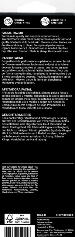 Tweezerman Facial Razor Outlet