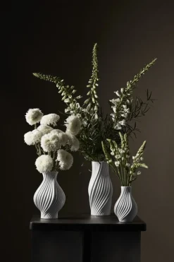 Kähler Twist Vase H25 cm hvid porcelæn