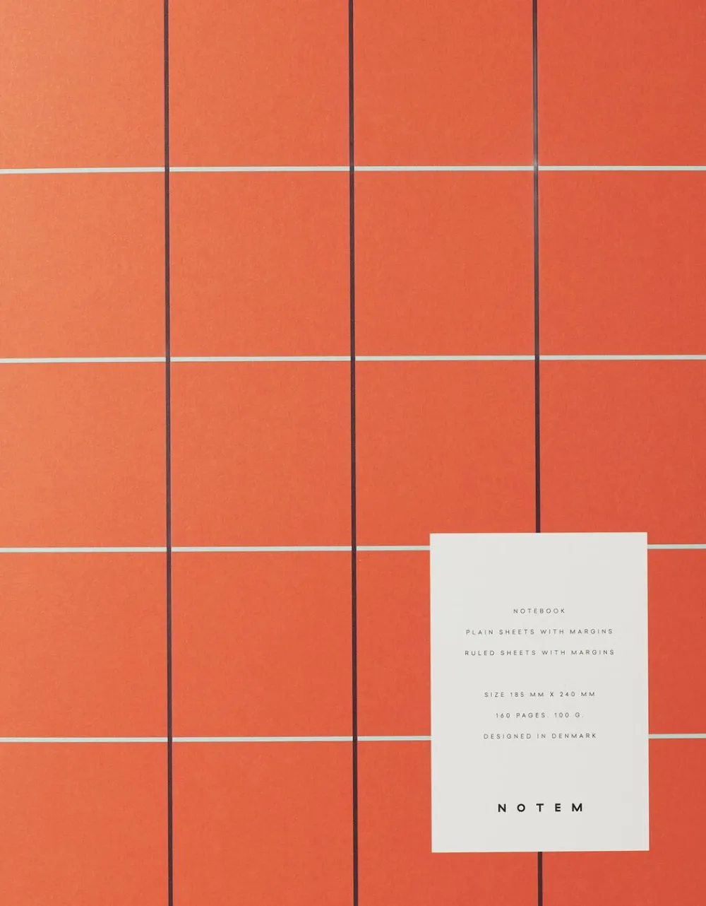 UMA Flat Lay Notebook - Large, Orange check>Notem Online