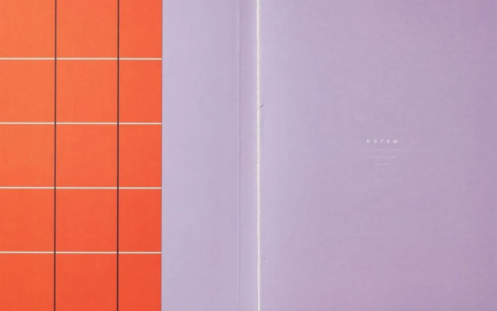 UMA Flat Lay Notebook - Large, Orange check>Notem Online
