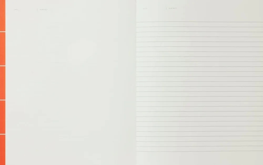 UMA Flat Lay Notebook - Large, Orange check>Notem Online