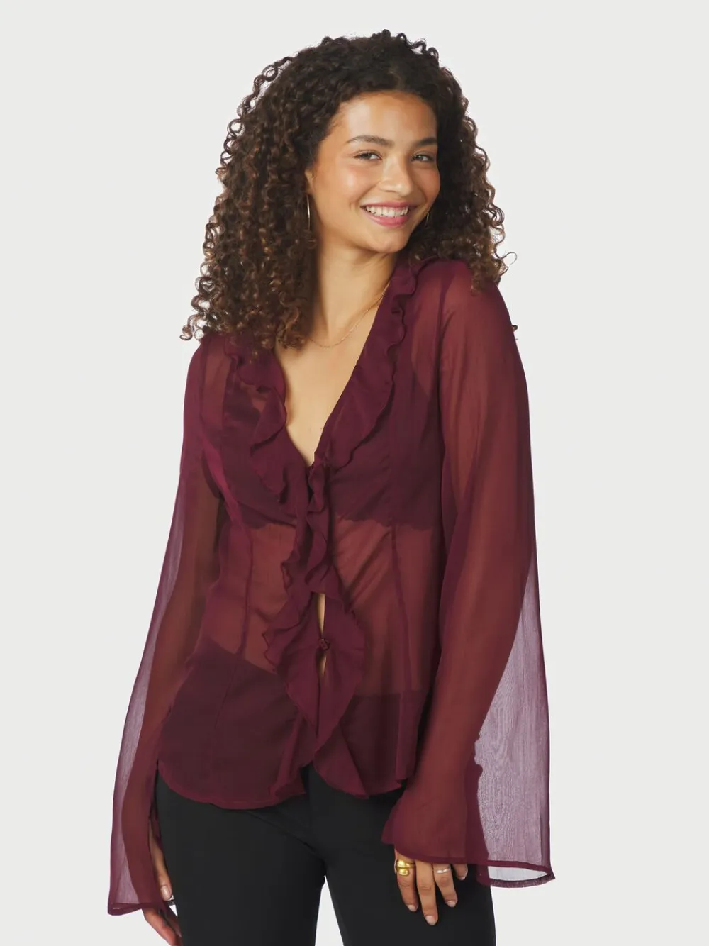 Dame Neo Noir Valappa Chiffon Blouse