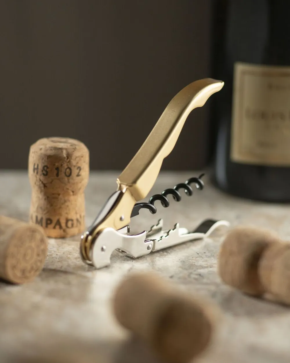 Vinåbner Pulltaps Basic 2F champagne guld>PULLTEX Online