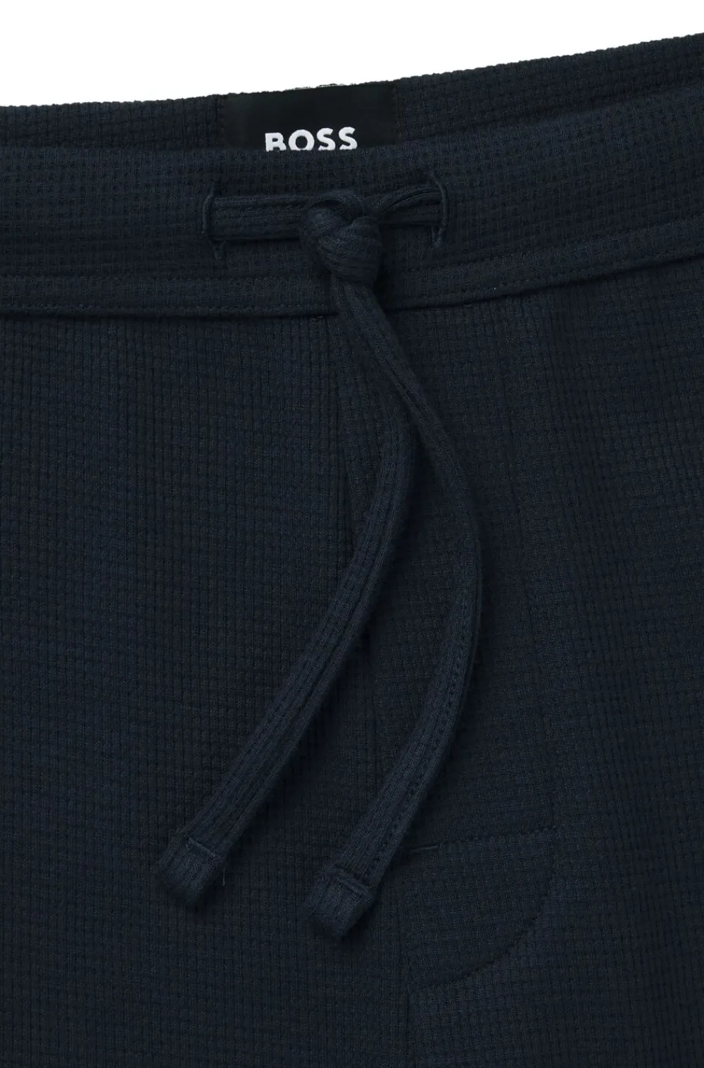 BOSS Waffle Pants Blå Discount